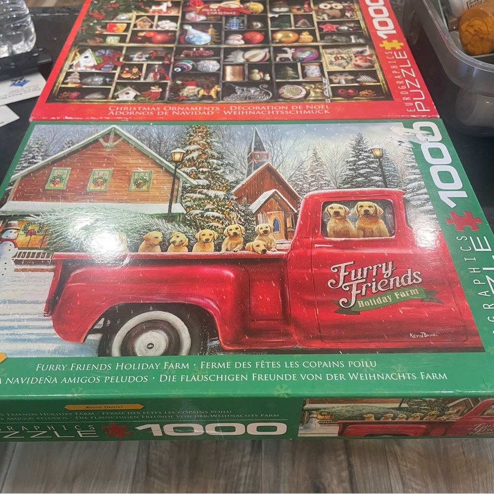 Two Eurographics 1000 Piece Puzzles